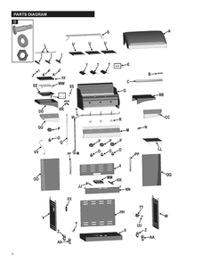 Part Location Diagram of G519-B043-W1 Char-Broil Hardware Pack