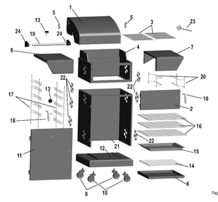 Diagram Diagram and Parts List for 10301601  Char-Broil Smoker