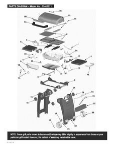 Diagram Diagram and Parts List for 07401371  Char-Broil Grill