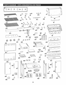 Diagram Diagram and Parts List for 463346017 2017 Char-Broil Grill