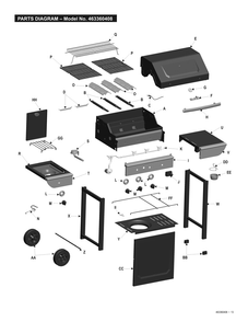 Diagram Diagram and Parts List for 463360408 2008 Char-Broil Grill