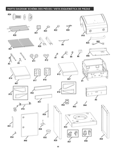 Part Location Diagram of G361-0700-W1 Char-Broil Control Panel, Main