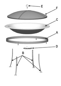 Part Location Diagram of 29100446 Char-Broil Mesh Firescreen Assembly