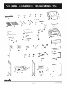 Diagram Diagram and Parts List for 463630422 2022 Char-Broil Grill