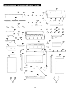 Part Location Diagram of G467-0100-W2 Char-Broil Top Lid