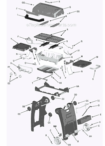 Page A Diagram and Parts List for 08401506  Char-Broil Grill