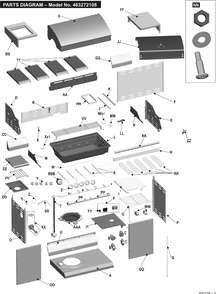 Diagram Diagram and Parts List for 463272108  Char-Broil Grill