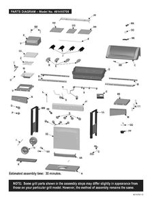 Diagram Diagram and Parts List for 461410708 2008 Char-Broil Grill