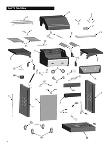 Diagram 1 Diagram and Parts List for 466622513 C-22G1 Char-Broil Grill