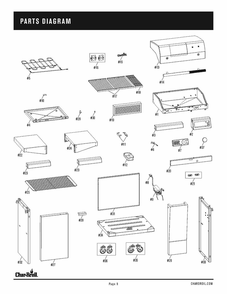 Diagram Diagram and Parts List for 22652143 2022 Char-Broil Grill