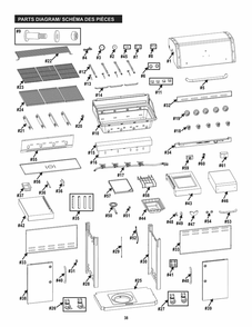 Diagram Diagram and Parts List for 466242816  Char-Broil Grill
