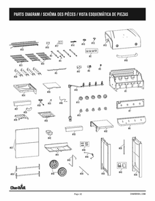 Part Location Diagram of G423-0005-W1 Char-Broil Lower Control Panel