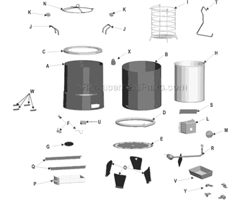 Part Location Diagram of 29001518 Char-Broil Burner Support