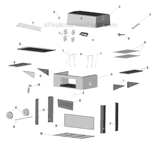 Part Location Diagram of G206-0025-W1 Char-Broil Wheel