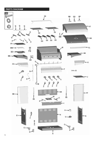 Diagram Diagram and Parts List for 463270309  Char-Broil Grill