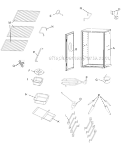 Page A Diagram and Parts List for 11201677  Char-Broil Smoker