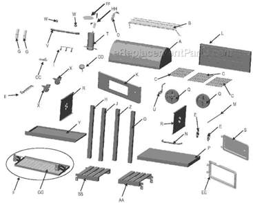 Part Location Diagram of 12301648-09 Char-Broil Caster Wrench