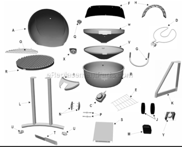 Part Location Diagram of 29102904 Char-Broil Grease Tray Guide