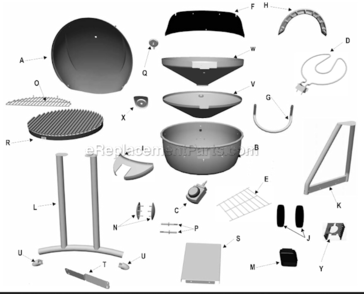 Page A Diagram and Parts List for 12601578  Char-Broil Grill