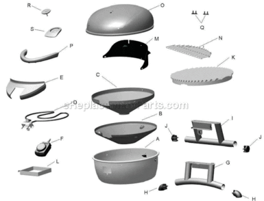Part Location Diagram of 29103015 Char-Broil Wind Shield