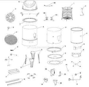 Part Location Diagram of 29104319 Char-Broil Smoker Box Handle