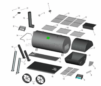 Part Location Diagram of 1747043 Char-Broil Fire Grate