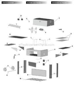 Page A Diagram and Parts List for 14301569  Char-Broil Grill