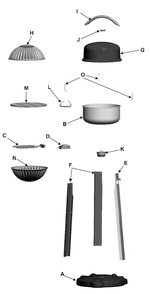 Diagram Diagram and Parts List for 08601496  Char-Broil Grill