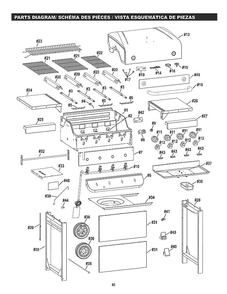 Part Location Diagram of G470-8900-W1 Char-Broil Top Lid