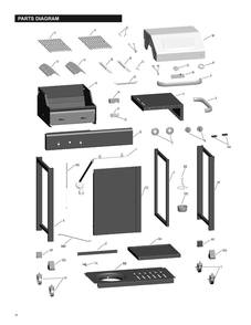 Diagram 1 Diagram and Parts List for 463631412 C-23G0CB Char-Broil Grill
