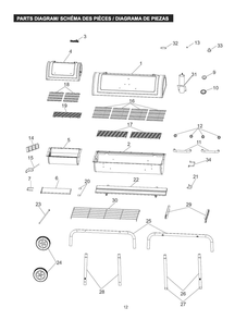 Diagram Diagram and Parts List for 18202080 2018 Char-Broil Grill