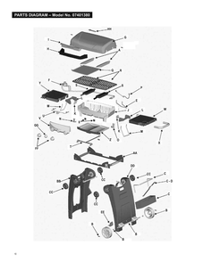 Diagram Diagram and Parts List for 07401380  Char-Broil Grill