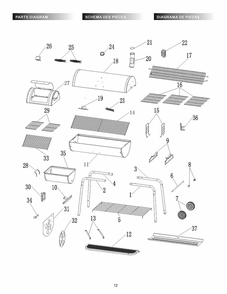 Diagram Diagram and Parts List for 21201571 2021 Char-Broil Smoker