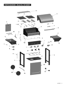 Diagram 1 Diagram and Parts List for 461320507 2007 Char-Broil Grill