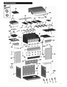 Diagram Diagram and Parts List for 463262812  Char-Broil Grill