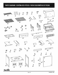Part Location Diagram of G369-0600-W1 Char-Broil Fixed Side Shelf