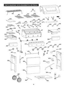 Diagram Diagram and Parts List for 463338014  Char-Broil Grill