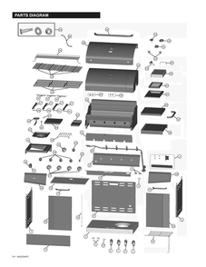 Diagram 1 Diagram and Parts List for 466224411  Char-Broil Grill
