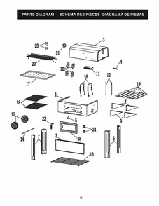 Diagram Diagram and Parts List for 21301569 2021 Char-Broil Grill