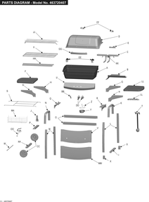 Diagram 1 Diagram and Parts List for 463720407 2007 Char-Broil Grill