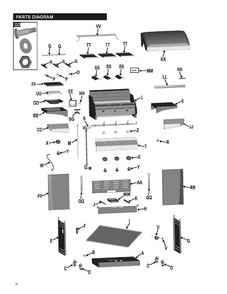 Part Location Diagram of G519-M200-W1 Char-Broil Infrared Cooking Grate