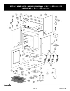 Diagram Diagram and Parts List for 463246619 2019 Char-Broil Smoker