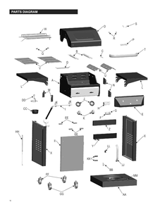 Part Location Diagram of G309-2100-W1 Char-Broil SIDE SHELF WELDMENT