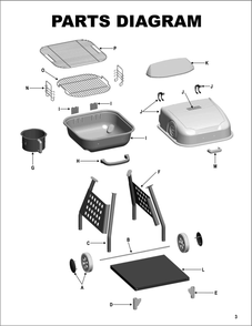 Diagram Diagram and Parts List for 06301337  Char-Broil Grill