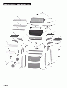 Diagram 1 Diagram and Parts List for 463721207 2007 Char-Broil Grill