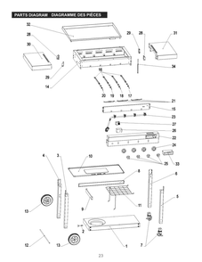 Part Location Diagram of 170203-L024-04 Char-Broil Side Shelf Support Bracket L F