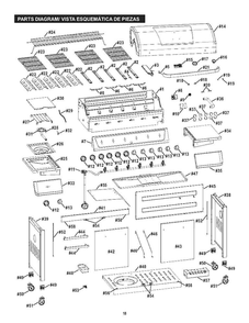 Part Location Diagram of g651-0062-w1 Char-Broil Control Panel Main