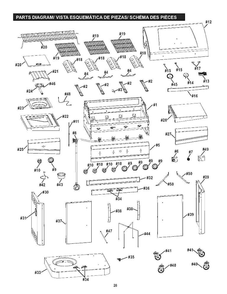 Diagram Diagram and Parts List for 463461614-P  Char-Broil Grill
