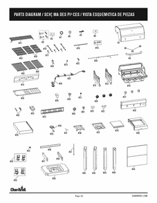 Diagram Diagram and Parts List for 463355422 2022 Char-Broil Grill
