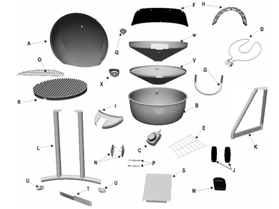 Diagram Diagram and Parts List for 11601695-A1  Char-Broil Grill